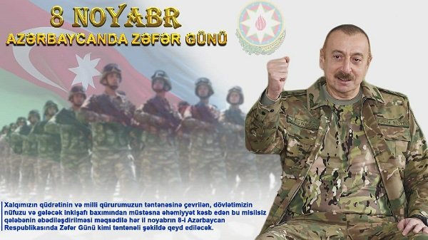 İş adamı Vüqar Qasımov: 8 noyabr - Zəfər Günüdür, Zəfərin mübarək AZƏRBAYCAN!