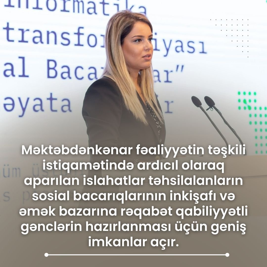 "AZƏRBAYCANDA MƏKTƏBDƏNKƏNAR FƏALİYYƏTLƏR: TƏHSİLALANLARIN İNKİŞAFINA TƏSİR VƏ PERSPEKTİVLƏR"