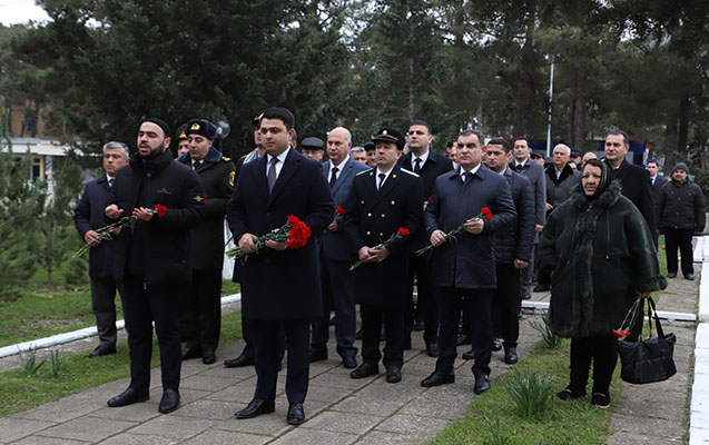 Neftçalada 20 Yanvar şəhidlərin 35-ci il dönümü qeyd olundu - Fotolar