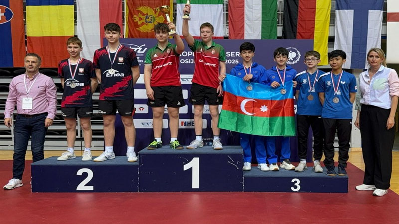 Azərbaycanın stolüstü tennisçiləri Xorvatiyada bürünc medal qazandı