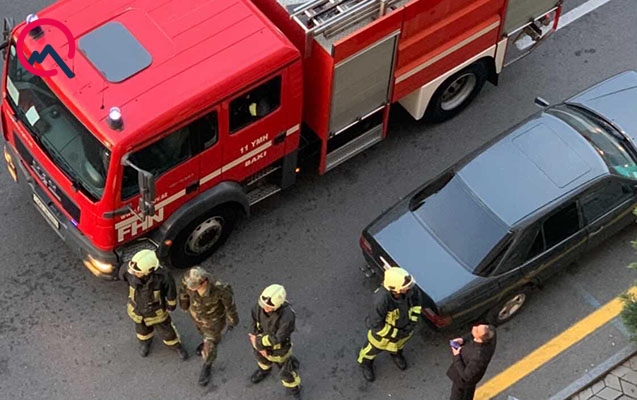 Yasamalda yaşayış binasında yanğın olub - Sakinlər təxliyə edilib