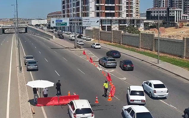 Axşamkı konsertə görə bu yol bağlandı