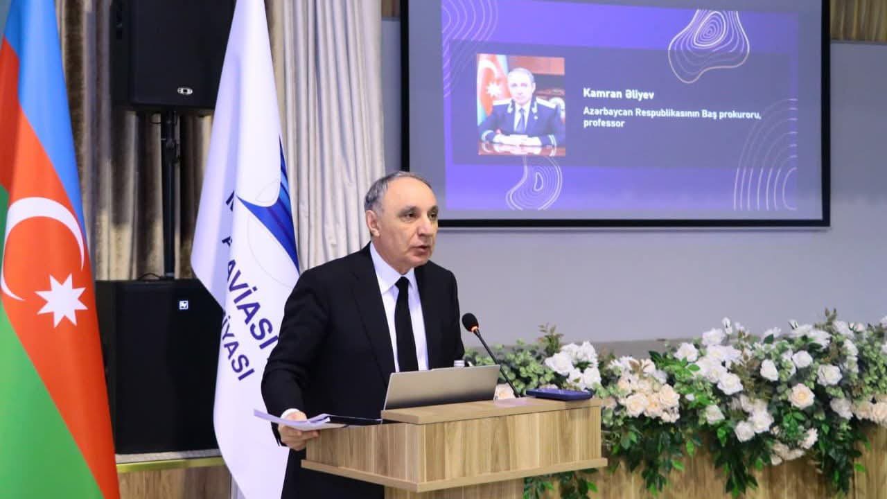 Baş prokurorun Milli Aviasiya Akademiyasında mühazirəsi keçirilib