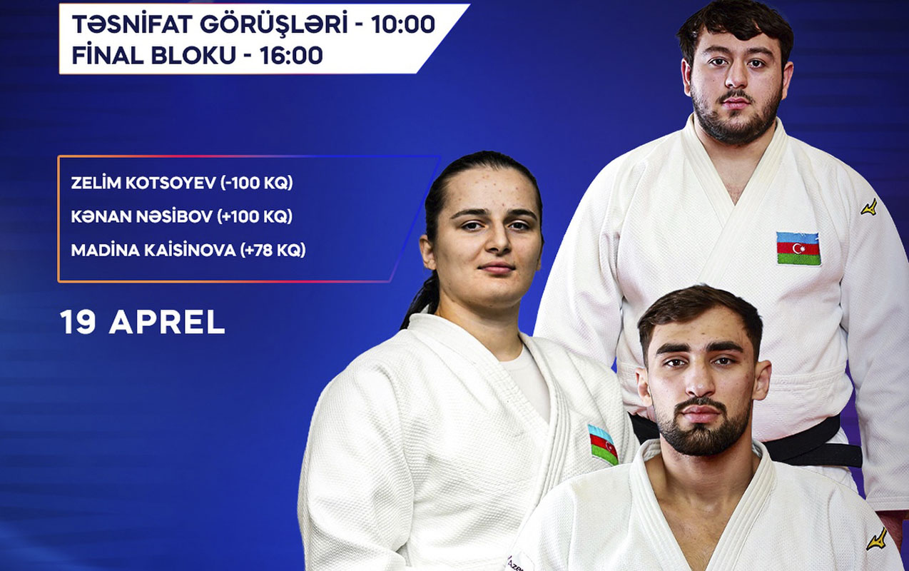 Daha 3 cüdoçumuz mübarizəyə başlayır