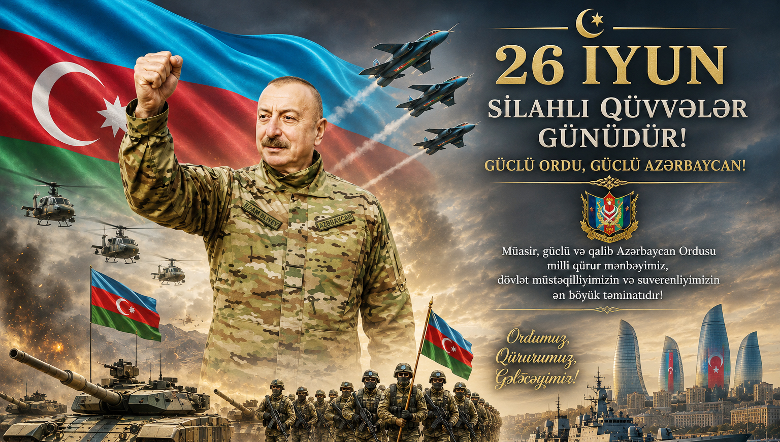 Xezertv.info-nun rəhbəri Fərid Faiq oğlu Səfərov: 26 İyun – Azərbaycan Respublikasının Silahlı Qüvvələri Günü, qürur və şərəf bayramıdır