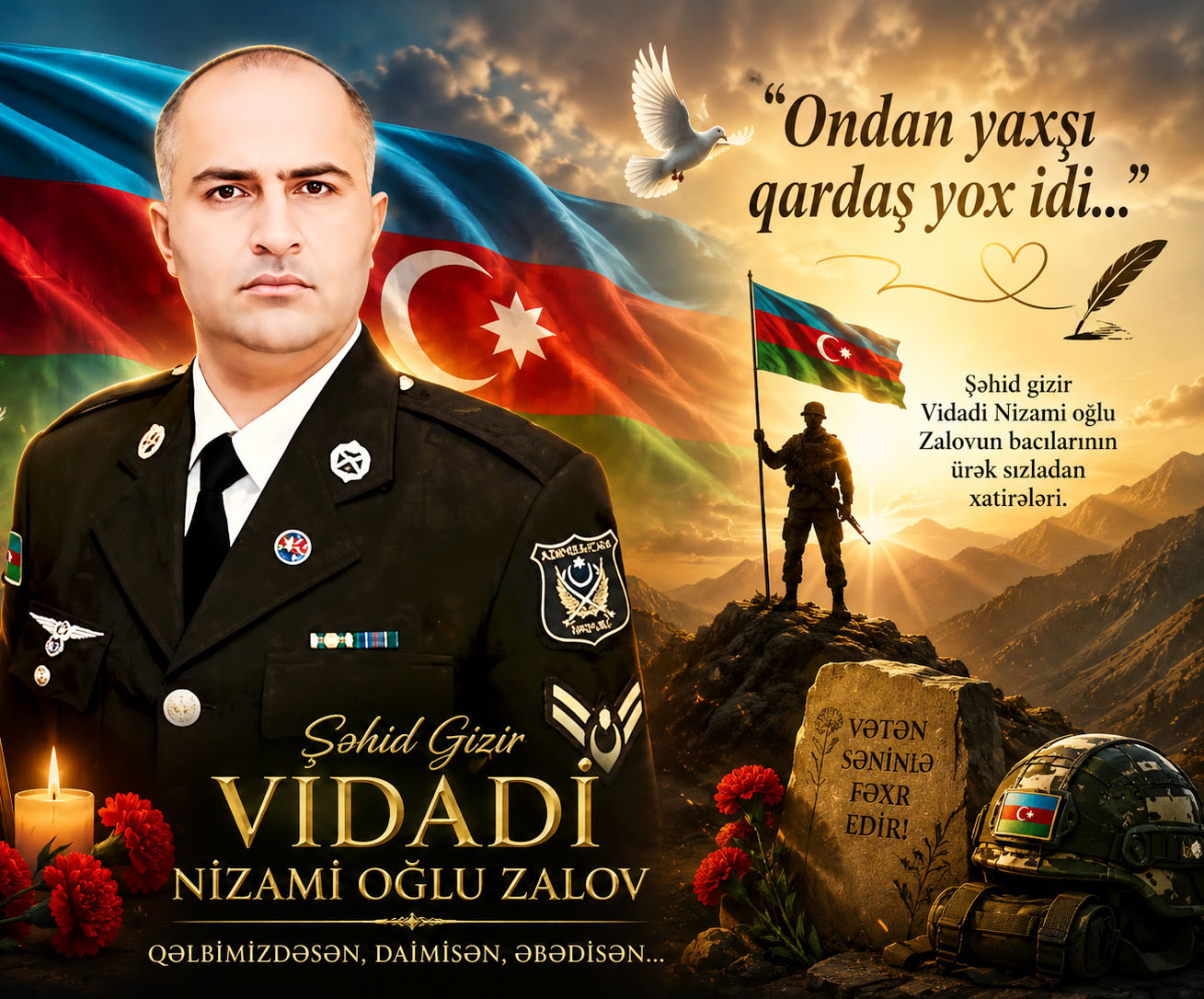 “Ondan yaxşı qardaş yox idi...” Şəhid gizir Vidadi Nizami oğlu Zalovun bacılarının ürək sızladan xatirələri.