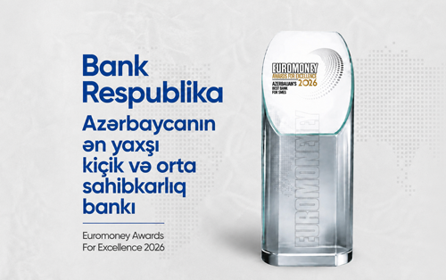 “Bank Respublika” “Azərbaycanın ən yaxşı KOS bankı” mükafatına layiq görüldü