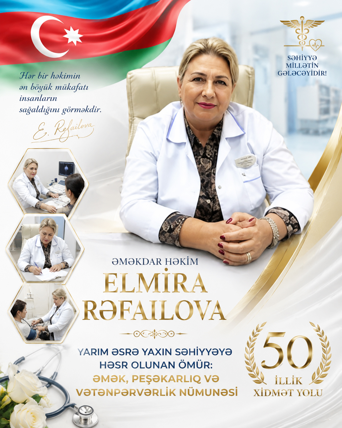 Yarım əsrə yaxın səhiyyəyə həsr olunan ömür: Əməkdar həkim Elmira Rəfailovanın peşə və vətənpərvərlik yolu