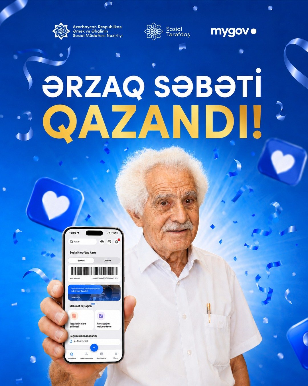 Quba şəhərinin ən yaşlı pensiyaçısına hədiyyə təqdim edildi!