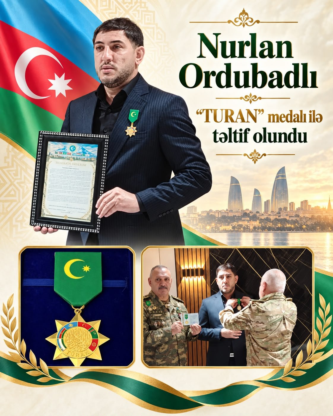 Nurlan Ordubadlı “TURAN” medalı ilə təltif edildi